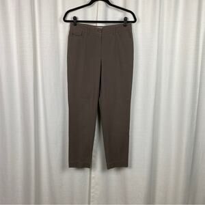 Brunello Cucinelli Olive Brown Tapered Leg Cotton Trousers Sz.6